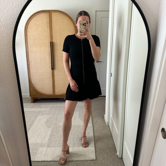 The Kooples Black Zip Front Mini Dress - Picture 3 of 13